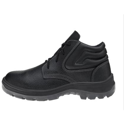 Imagem de Botina de Couro com Cadarço Preta CA: 43338 10VB41A Marluvas