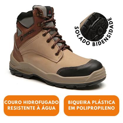 Imagem de Botina De Segurança Everest Bota Proteção Couro Graxo Epi Trabalho Bracol