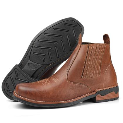 Botina masculina country rodeio estilo texana em couro - Pizzolev Imagem de Botina masculina country rodeio estilo texana em couro
