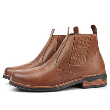 Botina masculina country rodeio estilo texana em couro - Pizzolev Imagem de Botina masculina country rodeio estilo texana em couro