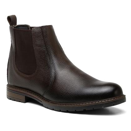 Imagem de Botina Masculina de Couro e Solado Costurado Country Bota Chelsea Vitiello