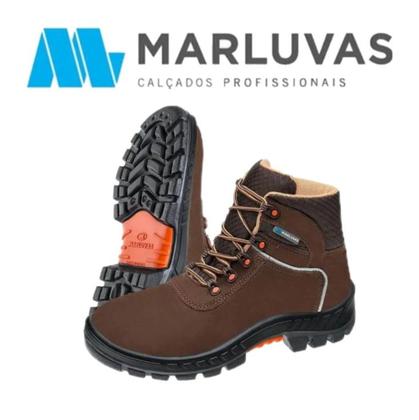 Imagem de Botina Premier Marrom - Bico de PLástico - Marluvas