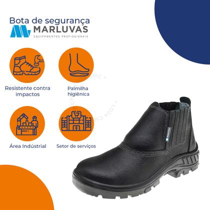 Imagem de Botina Profissional Epi Marluvas 95b19a Biqueira Em Aço