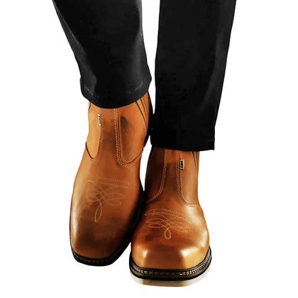 Imagem de Botina Rústica Masculina F1000 Com Elásticos Laterais Confortável Macio Artesenal Resistente Casual