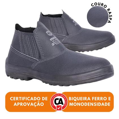 Imagem de Botina Segurança Elástico Profissional Bico De Aço Monodensidade Epi Obra