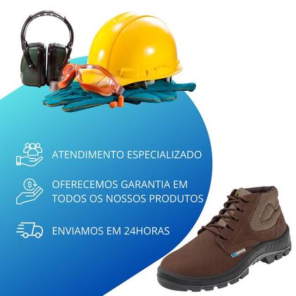 Botina Segurança Nobuck Hidrofugado Café Marluvas EPI CA 13808 - Bota ...