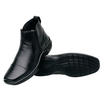 Imagem de Botina Ziper Bota Couro Legitimo Cavalgada Trabalho Confortável
