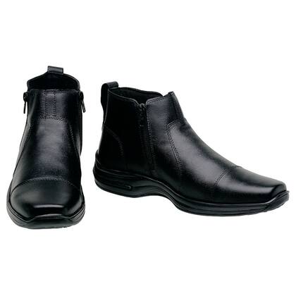 Imagem de Botina Ziper Bota Couro Legitimo Cavalgada Trabalho Confortável