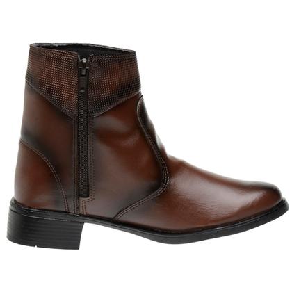 Imagem de Botinha Coturno Feminina Lisa Com Zíper Preto e Marrom (SL6031)