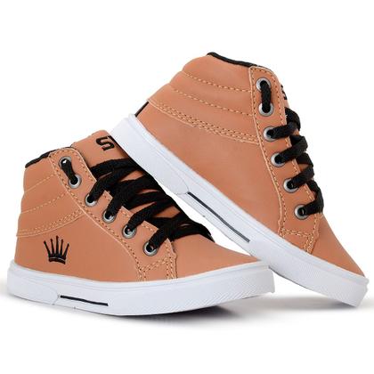 Imagem de Botinha infantil masculino feminino escola passeio rosa preto marrom branco 24 ao 33