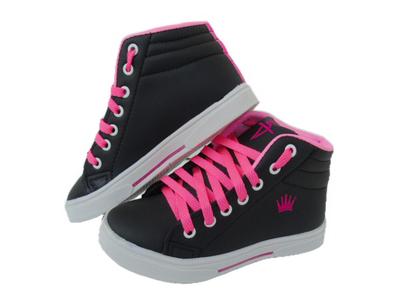 Imagem de Botinha infantil masculino feminino escola passeio rosa preto marrom branco 24 ao 33