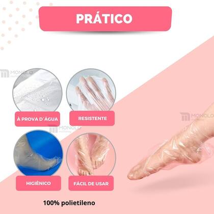Imagem de Botinha Plástica Descartável Pedicure com 100 Unidades Bota Podologa Profissional