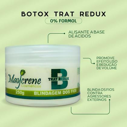 Imagem de Botox Capilar Trat Redux SEM FORMOL 250g + Máscara Argan Premium Pós-Progressiva 500g Maycrene