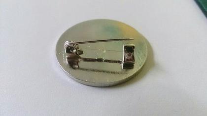 Imagem de Botton 100% metal niquelado, tipo broche, modelo CIPA, 20mm
