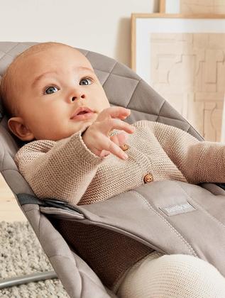 Imagem de Bouncer BabyBjörn Bouncer Bliss Sand Grey 2 em 1 recém-nascido 3,6-13 kg