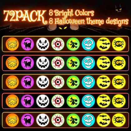 Imagem de Bouncy Balls LACCHOUFEE 72 Glow in The Dark Halloween com bolsa