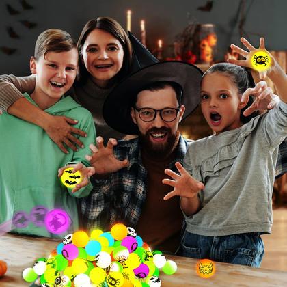 Imagem de Bouncy Balls LACCHOUFEE 72 Glow in The Dark Halloween com bolsa