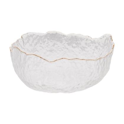 Imagem de Bowl de Cristal de Chumbo Martelado com Borda Dourada 19x10cm Wolff