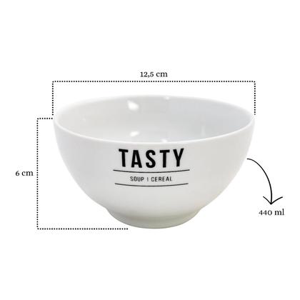 Imagem de Bowl De Porcelana Tigela 440ml Para Sobremesas Cereal Café Da Manhã Branca
