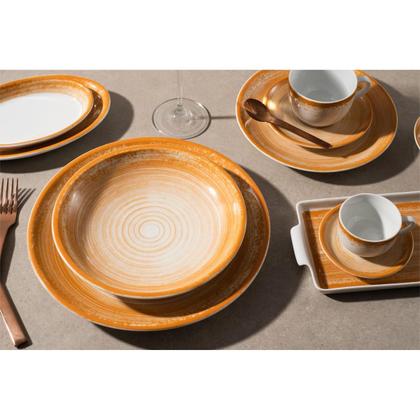 Imagem de Bowl Multiuso 720ml Porcelana Schmidt - Dec. Esfera Mostarda 2417