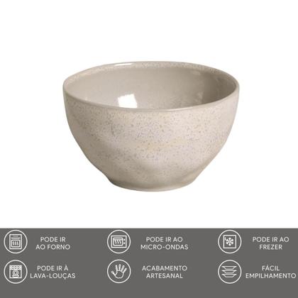 Imagem de Bowl Orgânico Latte Off White 558ml Porto Brasil Cumbuca para Servir Caldos Sopas Massas