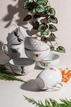 Imagem de Bowl Porcelana Abelha Sobremesa Doce Café da Manhã 250ml