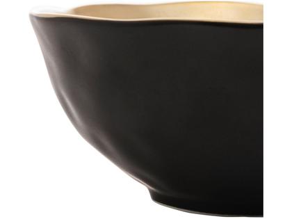 Imagem de Bowl Porcelana Preto e Dourado Dubai 15x6cm Wolff
