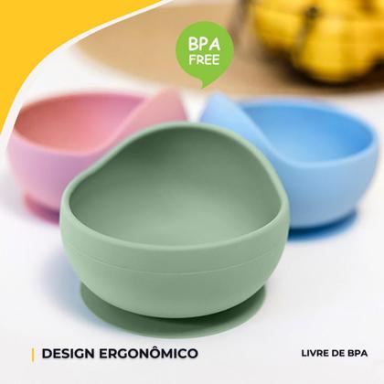 Imagem de Bowl Prato Infantil Alimentação Bebe Com Ventosa Pratinho