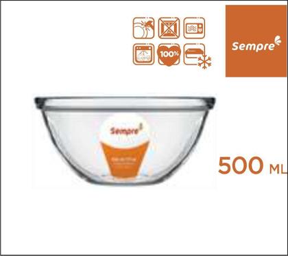 Imagem de Bowls Saladeira Tigela Preparo De Vidro Resistente 500Ml