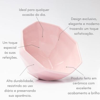 Imagem de Bowls Tigela de Cerâmica 350ml para Sopas Cereais Salada Sobremesa Resistente Moderno Sofisticado