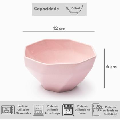 Imagem de Bowls Tigela de Cerâmica 350ml para Sopas Cereais Salada Sobremesa Resistente Moderno Sofisticado
