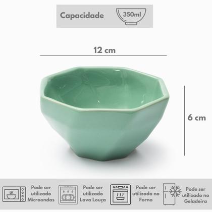 Imagem de Bowls Tigela de Cerâmica 350ml para Sopas Cereais Salada Sobremesa Resistente Moderno Sofisticado