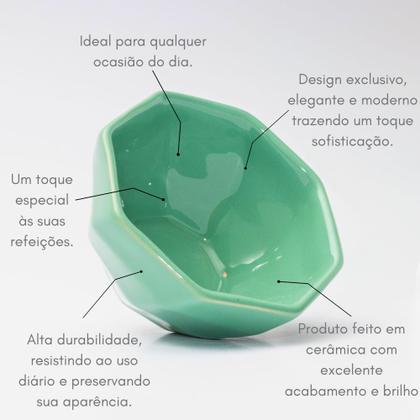 Imagem de Bowls Tigela de Cerâmica 350ml para Sopas Cereais Salada Sobremesa Resistente Moderno Sofisticado
