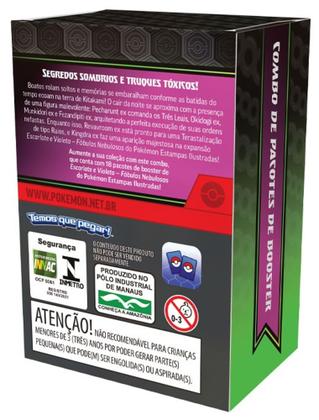 Imagem de Box 18 Boosters Cards Pokémon Escarlate e Violeta Fábulas Nebulosas Copag - 7896192349033