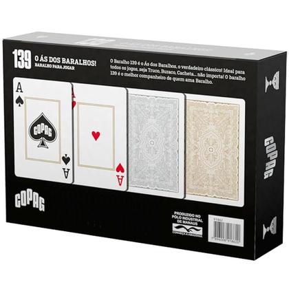 Box 2 Maços Baralho 139 Edição Especial Prata e Dourado 110 Cartas
