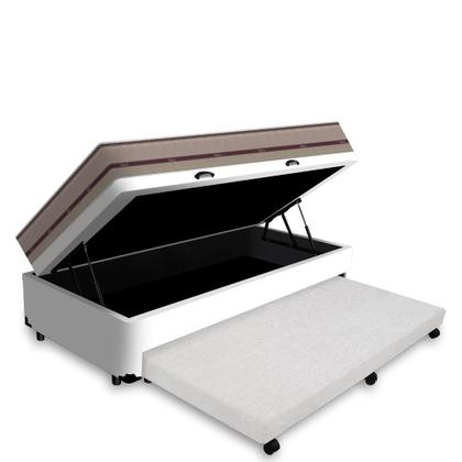 Imagem de Box Baú Aux e Colchão de Mola Ensacada DAngelis Classic 88 cm