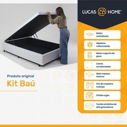 Imagem de Box Baú com Colchão de Espuma D45 Ortobom Iso 150 Viúva
