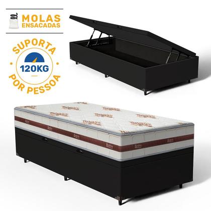 Imagem de Box Baú com Colchão de Molas DAngelis Classic Solteiro