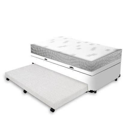 Imagem de Box Baú e Aux Colchão de Espuma Ortobom Light Liso 88 cm