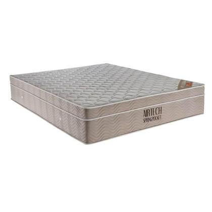 Imagem de Box Baú Solteiro Bege Colchão Molas Ensacadas Airtech 88X188