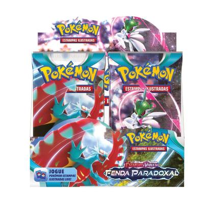 Imagem de Box display pokémon escarlate e violeta 4 fenda paradoxal - 216 cartas copag