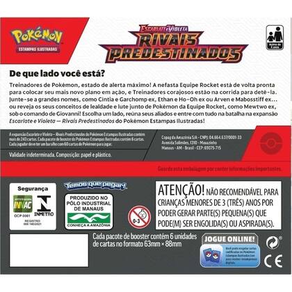Imagem de Box display pokémon tcg escarlate e violeta 10 rivais predestinados - 216 cartas copag