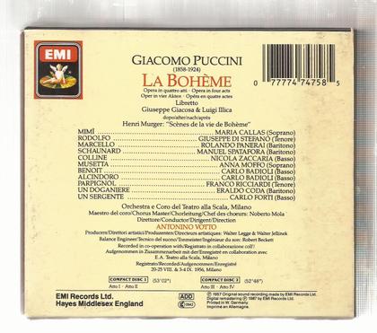 Imagem de Box duplo cd's puccini : la boheme callas di stefano vo