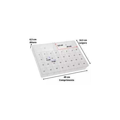 Imagem de Box Organizador Plus Cinza Multiuso 34.5X49X6.5 Paramount