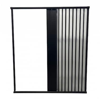 Imagem de Box para Banheiro de PVC 190x185cm Sanfonado Frontal Bcf Preto