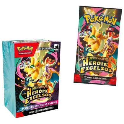 Imagem de Box Pokémon Booster Megaevolução Heróis Excelsos 108 Cartas