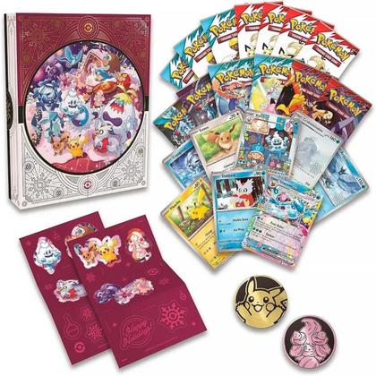 Imagem de Box Pokémon Calendário de Festas de Fim de Ano 2025 98 Cartas Copag