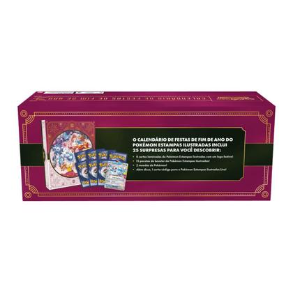 Imagem de Box Pokémon Calendário de Festas de Fim de Ano 2025 98 Cartas Copag