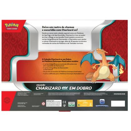 Imagem de Box Pokémon Coleção Charizard EX em Dobro Copag Cards Cartas Boosters em Português Original Oficial