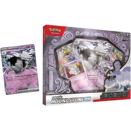 Imagem de Box Pokemon Coleção Houndstone Ex - 003 39 Cartas Copag TCG